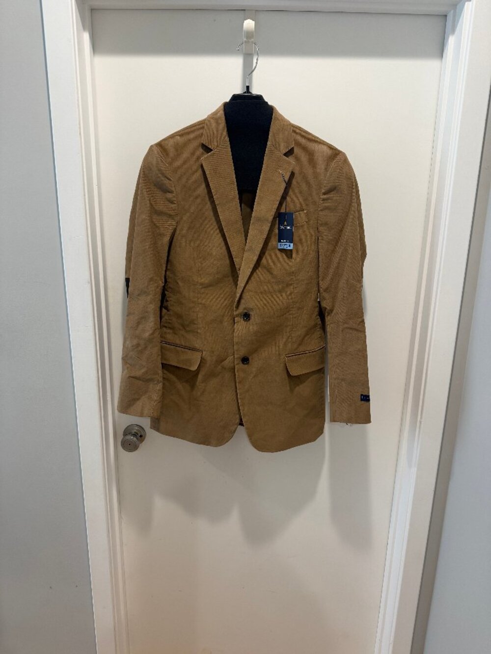 Stafford Corduroy Mens Sport Coat - 40 long - wheat / caramel